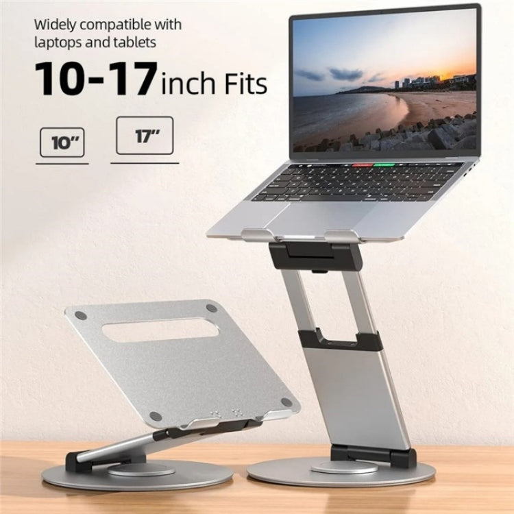 AS018-XS For 10-17 inch Device 360 Degree Rotating Adjustable Laptop Holder Desktop Stand(Grey) - Laptop Stand by PMC Jewellery | Online Shopping South Africa | PMC Jewellery | Buy Now Pay Later Mobicred