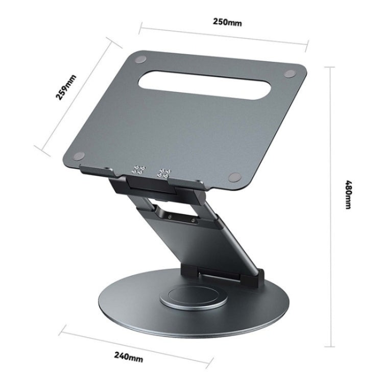 AS018-XS For 10-17 inch Device 360 Degree Rotating Adjustable Laptop Holder Desktop Stand(Silver) - Laptop Stand by PMC Jewellery | Online Shopping South Africa | PMC Jewellery | Buy Now Pay Later Mobicred