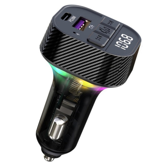 C51  Type-C + USB Car Charger Colorful Light Car Bluetooth Adapter FM Transmitter MP3 Player - Car Charger by PMC Jewellery | Online Shopping South Africa | PMC Jewellery | Buy Now Pay Later Mobicred