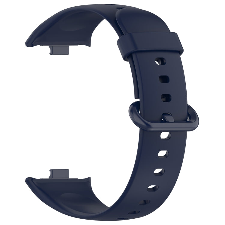 For Redmi Watch 4 Solid Color Colorful Buckle Silicone Watch Band(Dark Blue) - Watch Bands by PMC Jewellery | Online Shopping South Africa | PMC Jewellery