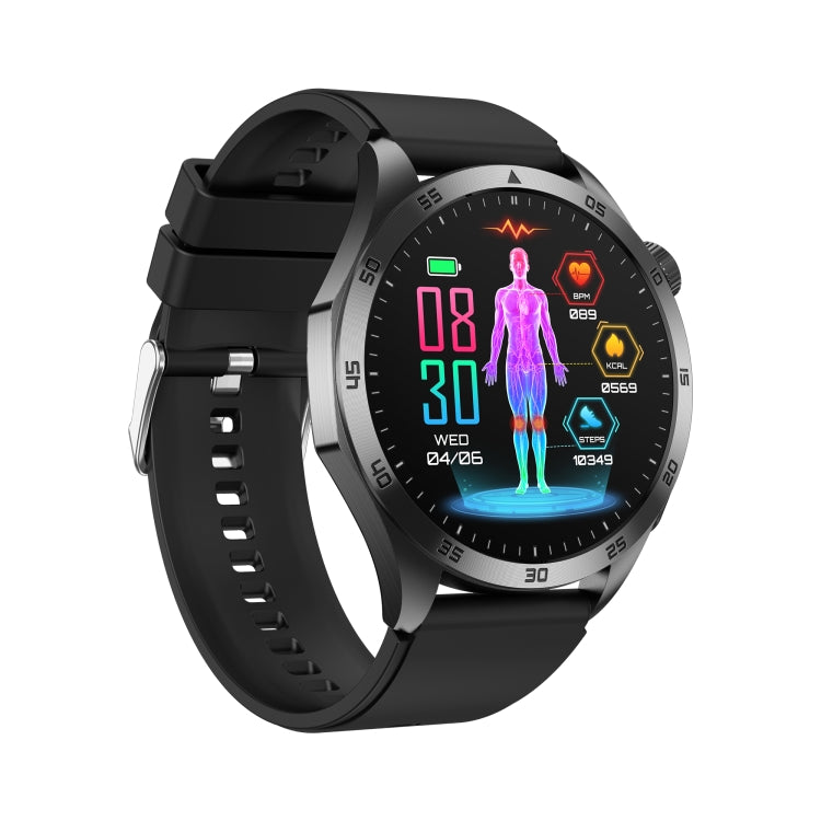 ET485 1.43 inch Color Screen Smart Watch Silicone Strap, Support Bluetooth Call / Micro-physical Examination(Black) - Smart Watches by PMC Jewellery | Online Shopping South Africa | PMC Jewellery