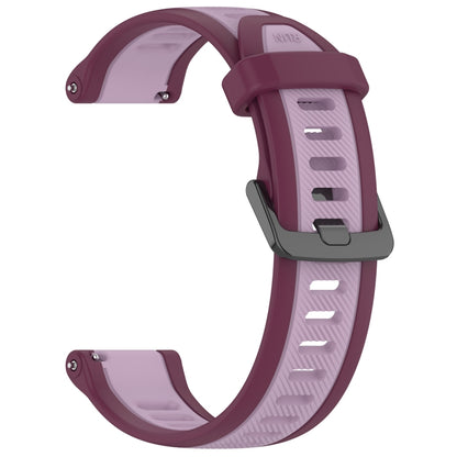 For Garmin Venu 3 22mm Two Color Textured Silicone Watch Band(Purple) - Watch Bands by PMC Jewellery | Online Shopping South Africa | PMC Jewellery