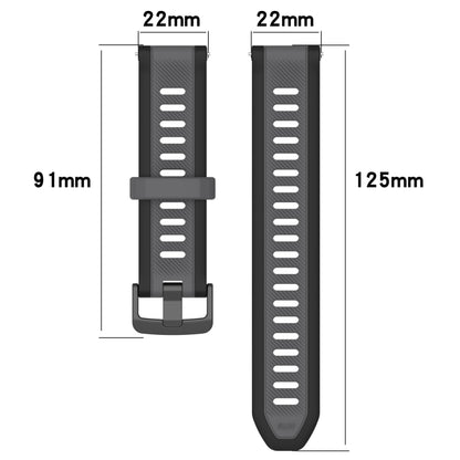 For Garmin Venu 3 22mm Two Color Textured Silicone Watch Band(Yellow+Black) - Watch Bands by PMC Jewellery | Online Shopping South Africa | PMC Jewellery