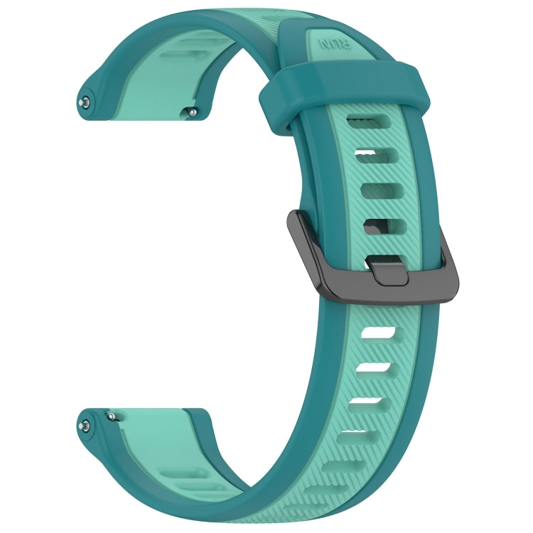 For Xiaomi MI Watch S1 22mm Two Color Textured Silicone Watch Band(Teal) - Watch Bands by PMC Jewellery | Online Shopping South Africa | PMC Jewellery