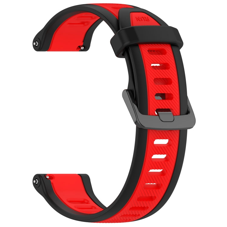 For Garmin Venu 2 Plus 20mm Two Color Textured Silicone Watch Band(Red+Black) - Watch Bands by PMC Jewellery | Online Shopping South Africa | PMC Jewellery