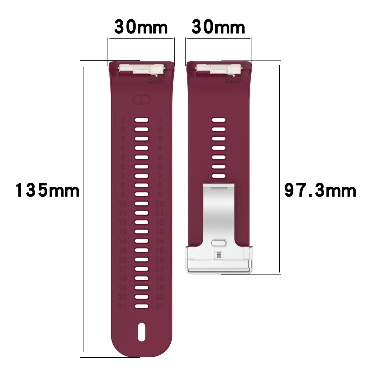 For Huawei Watch D Blood Pressure Watch Silicone Watch Band(Wine Red) - Watch Bands by PMC Jewellery | Online Shopping South Africa | PMC Jewellery