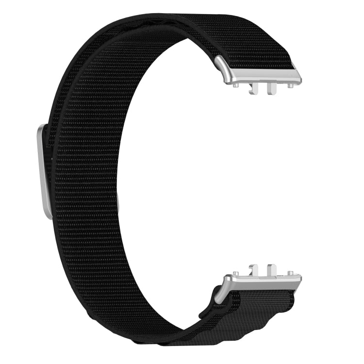 For Samsung Galaxy Fit 3 Nylon Canvas Watch Band(Black) - Watch Bands by PMC Jewellery | Online Shopping South Africa | PMC Jewellery