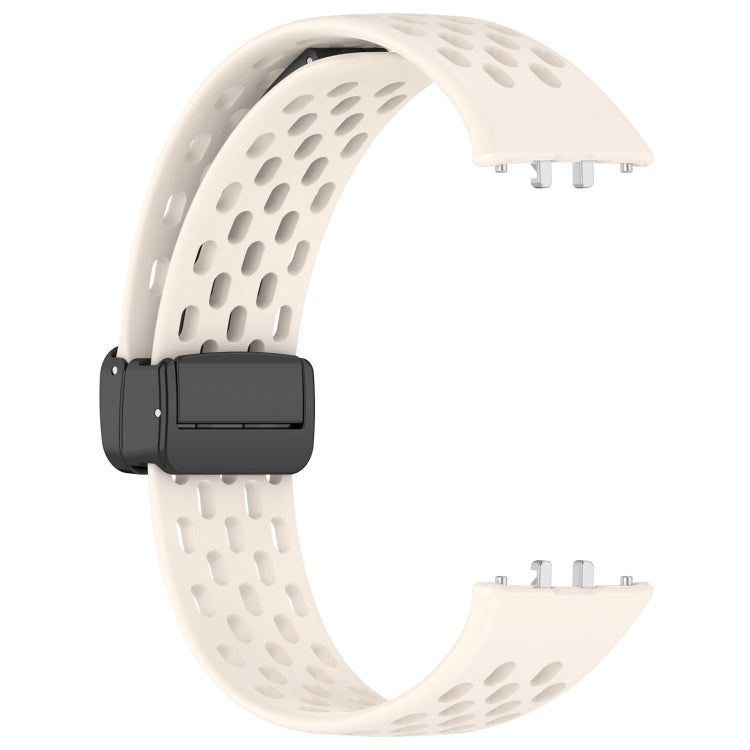 For Samsung Galaxy Fit 3 Hole Style Magnetic Folding Buckle Silicone Watch Band(Starlight) - Watch Bands by PMC Jewellery | Online Shopping South Africa | PMC Jewellery