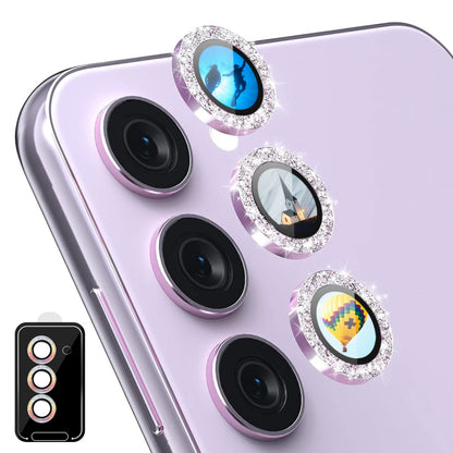 For Samsung Galaxy S24 5G ENKAY Hat-Prince AR 9H Rear Lens Glitter Aluminium Alloy Tempered Glass Film(Purple) - Galaxy S24 5G Tempered Glass by ENKAY | Online Shopping South Africa | PMC Jewellery | Buy Now Pay Later Mobicred