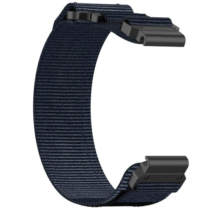 For Garmin Instinct Crossover Solar 22mm Nylon Hook And Loop Fastener Watch Band(Blue) - Watch Bands by PMC Jewellery | Online Shopping South Africa | PMC Jewellery
