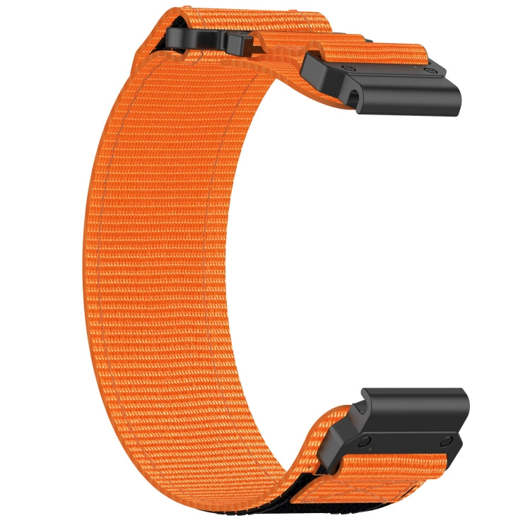 For Garmin Tactix Delta 26mm Nylon Hook And Loop Fastener Watch Band(Orange) - Watch Bands by PMC Jewellery | Online Shopping South Africa | PMC Jewellery