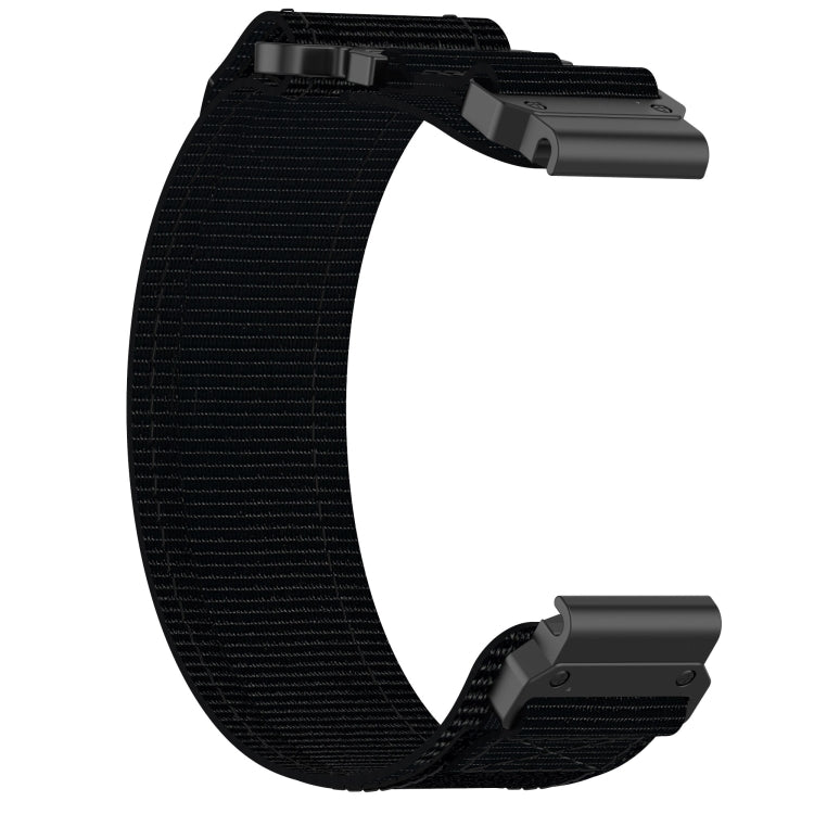 For Garmin Epix Pro 42mm 20mm Nylon Hook And Loop Fastener Watch Band(Black) - Watch Bands by PMC Jewellery | Online Shopping South Africa | PMC Jewellery