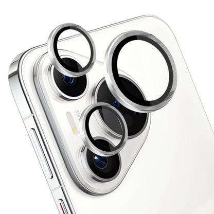 For Huawei Pura 70 NORTHJO Camera Lens CD Vein Metal Ring Tempered Glass Film(Silver) - Huawei Tempered Glass by NORTHJO | Online Shopping South Africa | PMC Jewellery | Buy Now Pay Later Mobicred