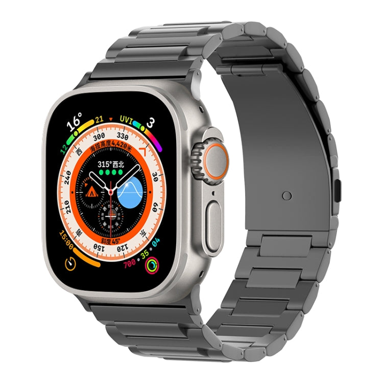 For Apple Watch Ultra 2 49mm I-Shaped Titanium Watch Band(Black) - Watch Bands by PMC Jewellery | Online Shopping South Africa | PMC Jewellery