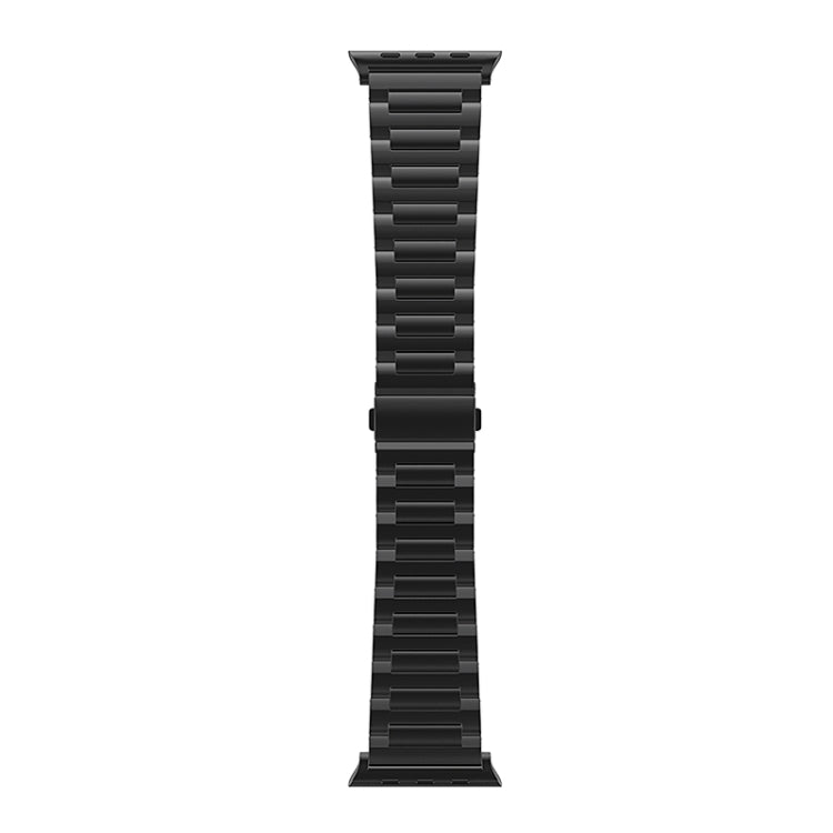 For Apple Watch SE 2023 44mm I-Shaped Titanium Watch Band(Black) - Watch Bands by PMC Jewellery | Online Shopping South Africa | PMC Jewellery