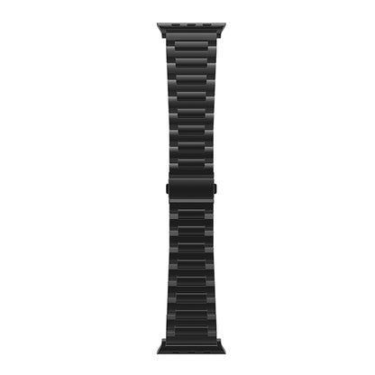 For Apple Watch Series 8 45mm I-Shaped Titanium Watch Band(Black) - Watch Bands by PMC Jewellery | Online Shopping South Africa | PMC Jewellery