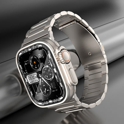 For Apple Watch Ultra 2 49mm I-Shaped Titanium Watch Band(Black) - Watch Bands by PMC Jewellery | Online Shopping South Africa | PMC Jewellery