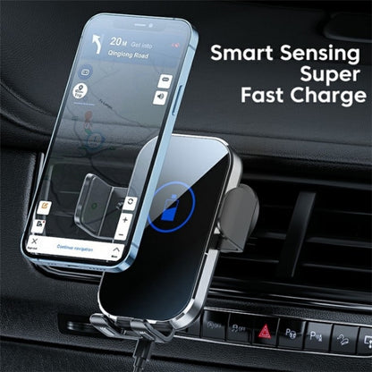 X10 15W Wireless Fast Charging Car Phone Navigation Holder(黑色) - Wireless Charger Holders by PMC Jewellery | Online Shopping South Africa | PMC Jewellery | Buy Now Pay Later Mobicred