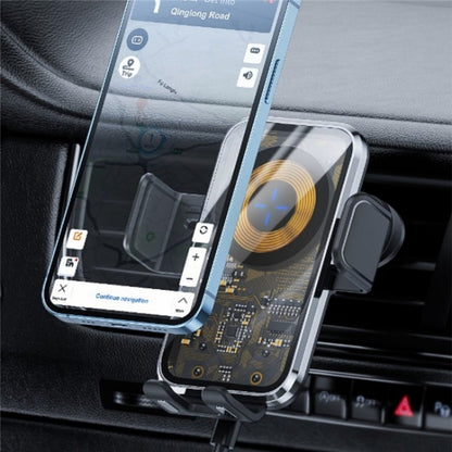 X11 15W Fast Charger Car Air Vent Hook Wireless Charger Intelligent Induction(Tarnish) - Wireless Charging Pads by PMC Jewellery | Online Shopping South Africa | PMC Jewellery | Buy Now Pay Later Mobicred