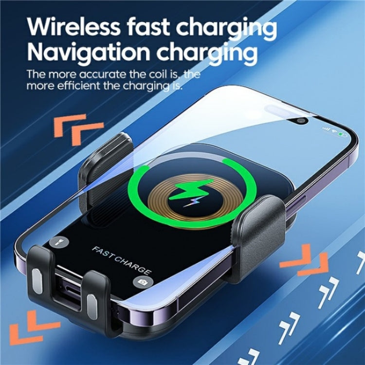 X12 Car Air Vent Touch Sensing Wireless Phone Charger Holder(Black) - Wireless Charging Pads by PMC Jewellery | Online Shopping South Africa | PMC Jewellery | Buy Now Pay Later Mobicred