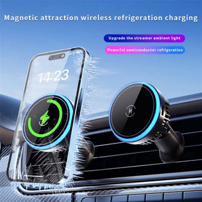 T2 Vehicle Air Vent Phone Charging Stand Magnetic Wireless Colorful Light Charger - Wireless Charging Pads by PMC Jewellery | Online Shopping South Africa | PMC Jewellery | Buy Now Pay Later Mobicred