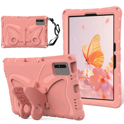 For Samsung Galaxy Tab S9 FE X510 Butterfly Bracket EVA Shockproof Tablet Case(Pink Orange) - Galaxy Tab S9 FE by PMC Jewellery | Online Shopping South Africa | PMC Jewellery | Buy Now Pay Later Mobicred