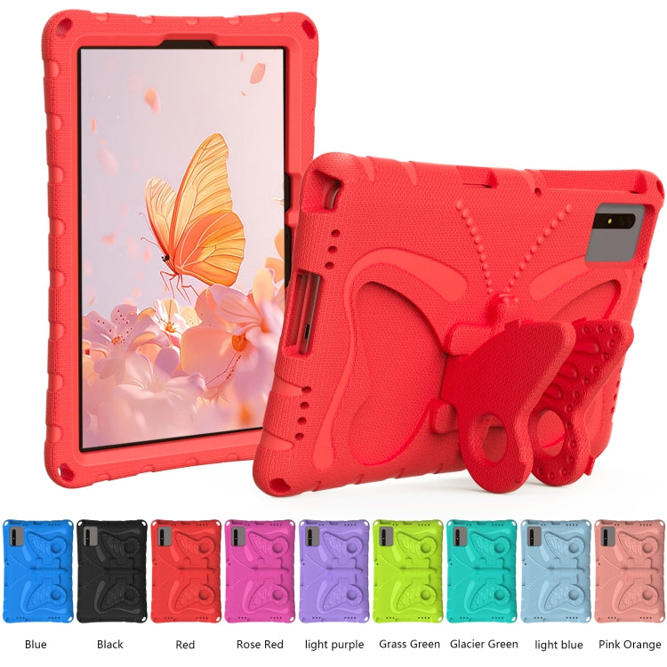 For Samsung Galaxy Tab S9 FE X510 Butterfly Bracket EVA Shockproof Tablet Case(Red) - Galaxy Tab S9 FE by PMC Jewellery | Online Shopping South Africa | PMC Jewellery | Buy Now Pay Later Mobicred