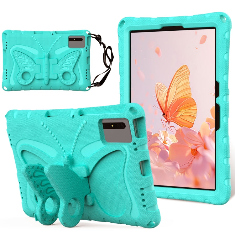 For Samsung Galaxy Tab S9 FE X510 Butterfly Bracket EVA Shockproof Tablet Case(Mint Green) - Galaxy Tab S9 FE by PMC Jewellery | Online Shopping South Africa | PMC Jewellery | Buy Now Pay Later Mobicred