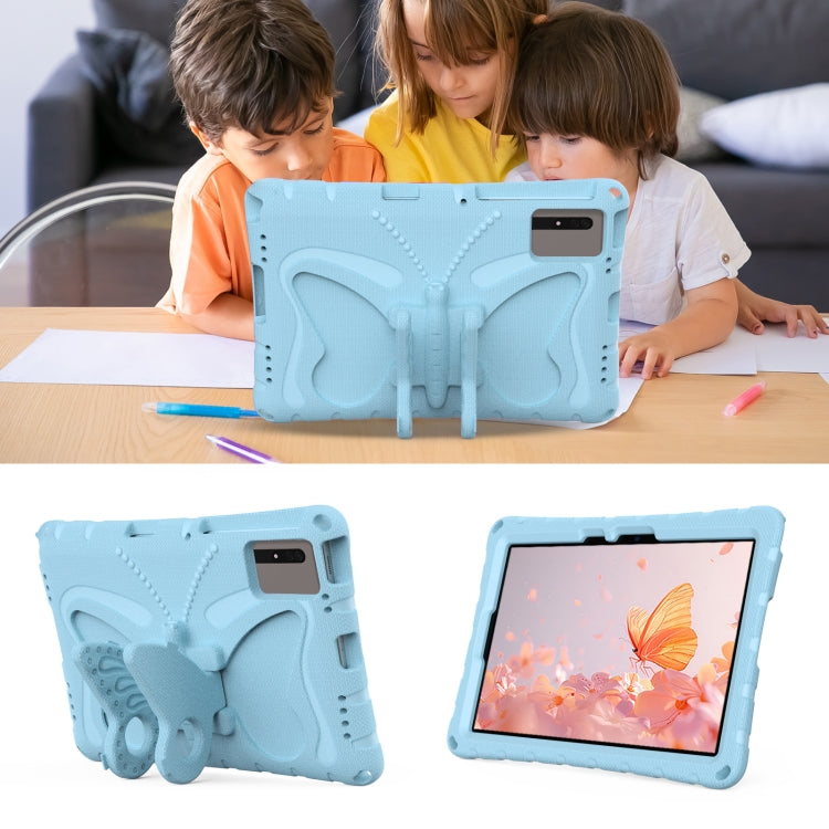 For Samsung Galaxy Tab S9 11 X710 Butterfly Bracket EVA Shockproof Tablet Case(Light Blue) - Other Galaxy Tab PC by PMC Jewellery | Online Shopping South Africa | PMC Jewellery | Buy Now Pay Later Mobicred