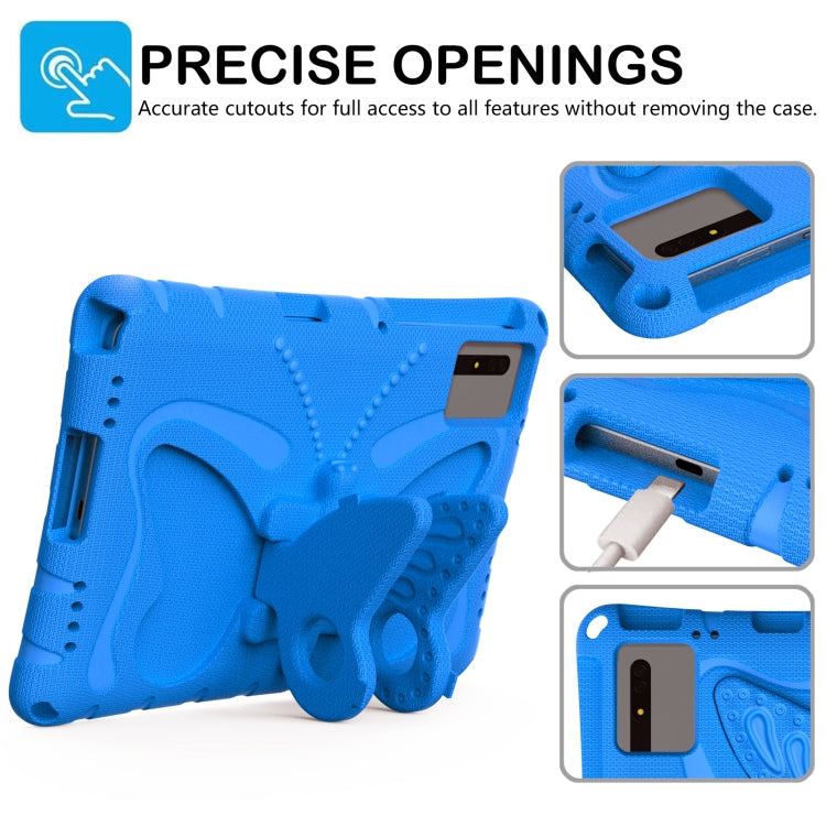 For Samsung Galaxy Tab S9 11 X710 Butterfly Bracket EVA Shockproof Tablet Case(Blue) - Other Galaxy Tab PC by PMC Jewellery | Online Shopping South Africa | PMC Jewellery | Buy Now Pay Later Mobicred