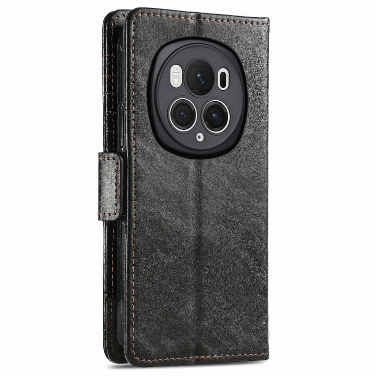 For Honor Magic6 Pro CaseNeo Splicing Dual Magnetic Buckle Leather Phone Case(Black) - Honor Cases by PMC Jewellery | Online Shopping South Africa | PMC Jewellery | Buy Now Pay Later Mobicred