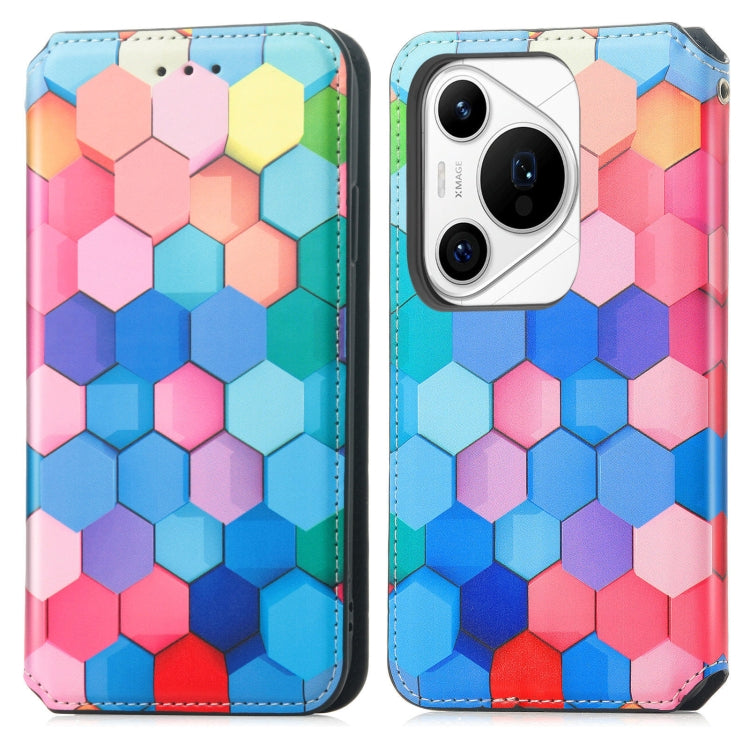 For Huawei Pura 70 Pro CaseNeo Colorful Magnetic Leather Phone Case(Colorful Cube) - Huawei Cases by PMC Jewellery | Online Shopping South Africa | PMC Jewellery | Buy Now Pay Later Mobicred