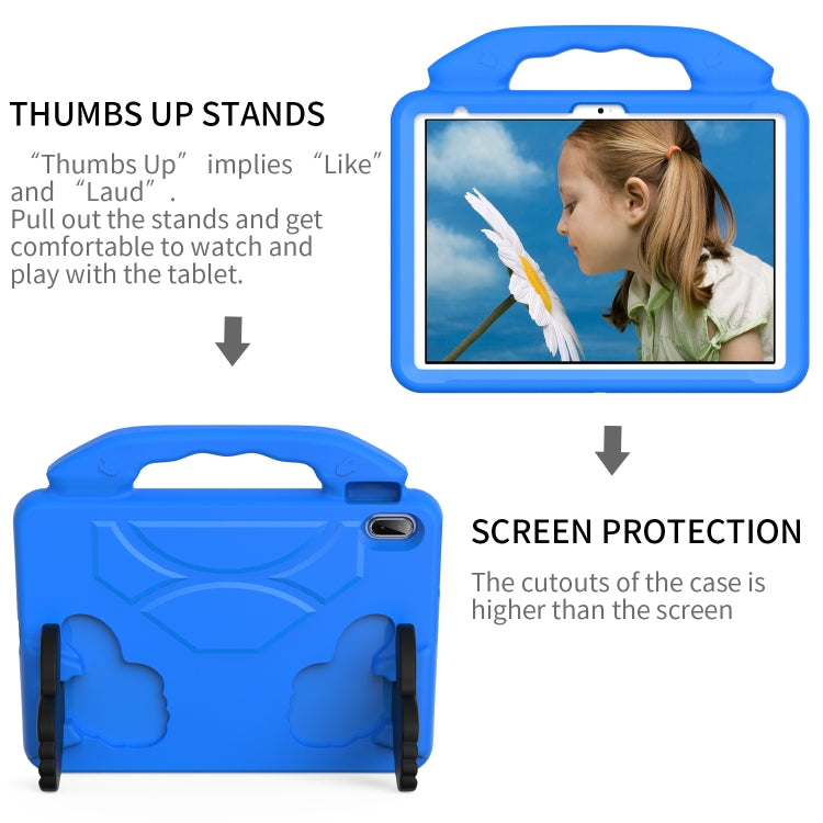 For iPad Air 11 2024 Children EVA Shockproof Tablet Case with Thumb Bracket(Blue) - iPad Air 11 2024 Cases by PMC Jewellery | Online Shopping South Africa | PMC Jewellery | Buy Now Pay Later Mobicred