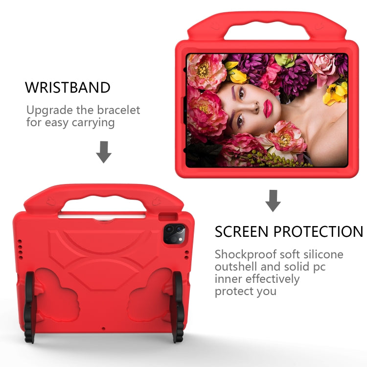 For iPad Pro 13 2024 Children EVA Shockproof Tablet Case with Thumb Bracket(Red) - iPad Pro 13 2024 Cases by PMC Jewellery | Online Shopping South Africa | PMC Jewellery | Buy Now Pay Later Mobicred