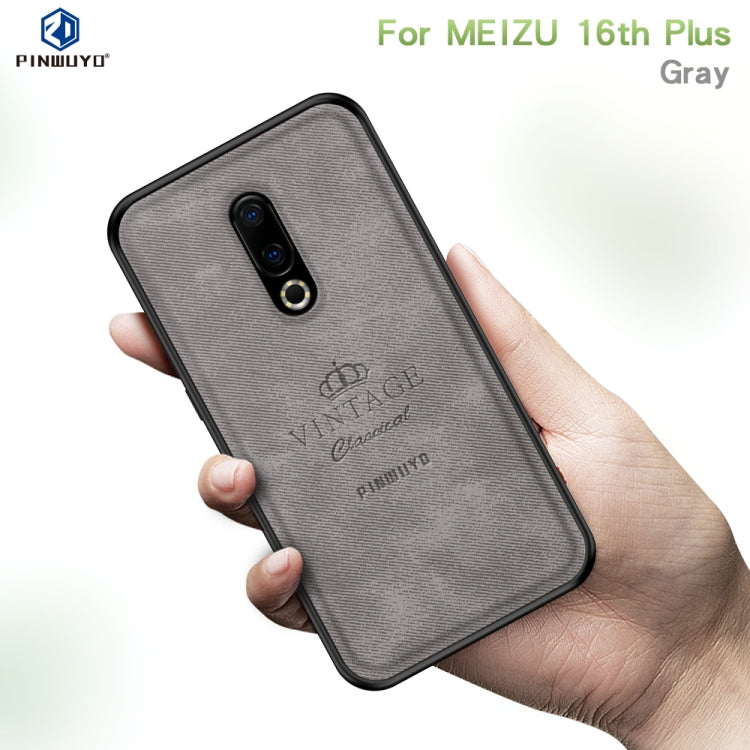 PINWUYO Shockproof Waterproof Full Coverage PC + TPU + Skin Protective Case for Meizu 16 Plus(Gray) - Meizu by PINWUYO | Online Shopping South Africa | PMC Jewellery | Buy Now Pay Later Mobicred