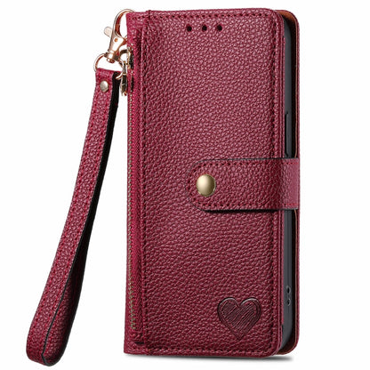 For Huawei Pura 70 Pro+ Love Zipper Lanyard Leather Phone Case(Red) - Huawei Cases by PMC Jewellery | Online Shopping South Africa | PMC Jewellery | Buy Now Pay Later Mobicred