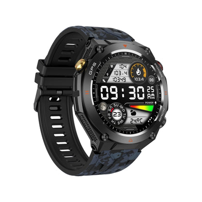 KC82 1.45 inch Color Screen Smart Watch, Support Bluetooth Call / Health Monitoring(Camouflage Black) - Smart Watches by PMC Jewellery | Online Shopping South Africa | PMC Jewellery | Buy Now Pay Later Mobicred