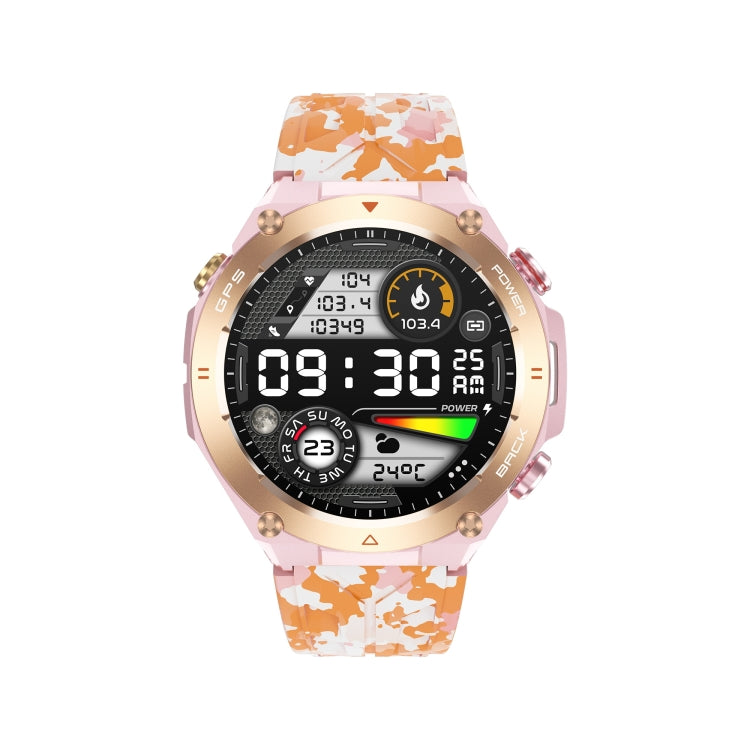 KC82 1.45 inch Color Screen Smart Watch, Support Bluetooth Call / Health Monitoring(Camouflage Pink) - Smart Watches by PMC Jewellery | Online Shopping South Africa | PMC Jewellery | Buy Now Pay Later Mobicred