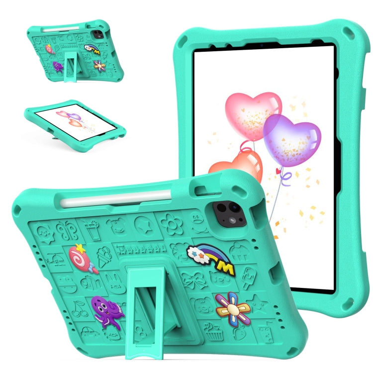 For iPad Air 11 2024 Hi Baby EVA Full Body Tablet Case with Strap(Mint Green) - iPad Air 11 2024 Cases by PMC Jewellery | Online Shopping South Africa | PMC Jewellery | Buy Now Pay Later Mobicred
