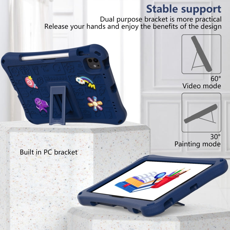 For iPad Air 11 2024 Hi Baby EVA Full Body Tablet Case with Strap(Navy Blue) - iPad Air 11 2024 Cases by PMC Jewellery | Online Shopping South Africa | PMC Jewellery | Buy Now Pay Later Mobicred