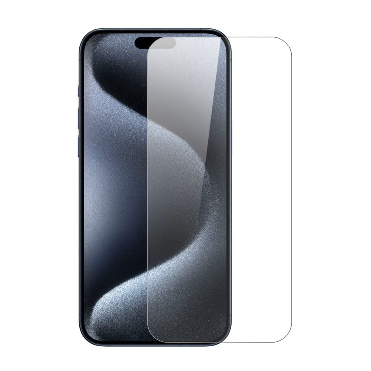 For iPhone 15 Pro NORTHJO 2pcs A++ Screen Protector Tempered Glass Film with Installation Frame - iPhone 15 Pro Tempered Glass by NORTHJO | Online Shopping South Africa | PMC Jewellery | Buy Now Pay Later Mobicred