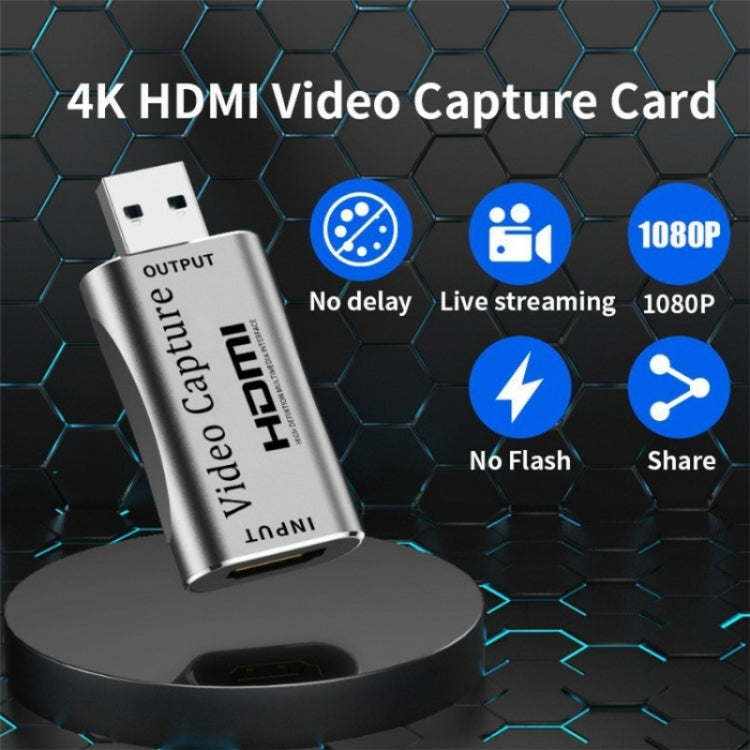 C30 For Game Live Streaming Aluminum Alloy USB Male to HDMI Female HD Video Capture Card - Video Capture Solutions by PMC Jewellery | Online Shopping South Africa | PMC Jewellery | Buy Now Pay Later Mobicred