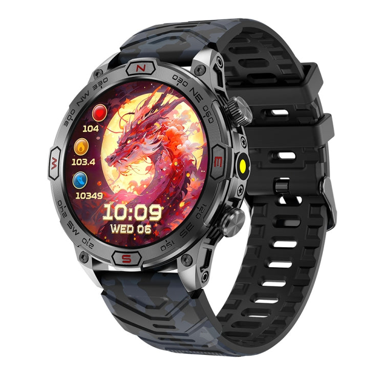 KC86 1.43 inch Color Screen Smart Watch, Support Bluetooth Call / Health Monitoring(Camouflage Black) - Smart Watches by PMC Jewellery | Online Shopping South Africa | PMC Jewellery | Buy Now Pay Later Mobicred