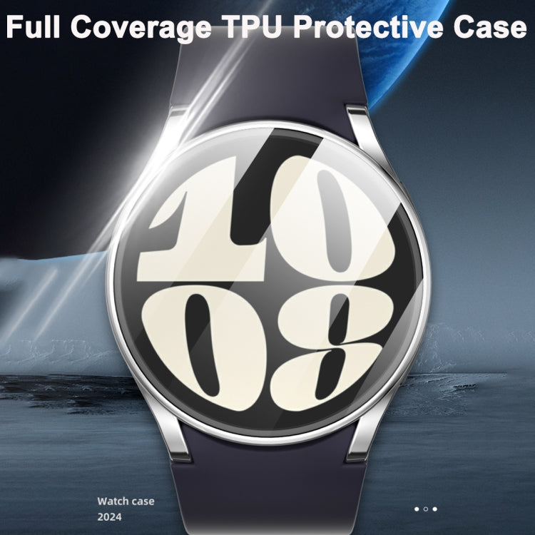 For Samsung Galaxy Watch Ultra 47mm Hollow Out TPU Electroplated Watch Protective Case(Gray) - Watch Cases by PMC Jewellery | Online Shopping South Africa | PMC Jewellery | Buy Now Pay Later Mobicred