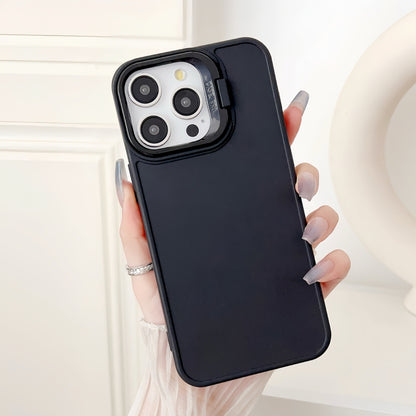 For iPhone 16 Pro Max Lens Frame Holder Shockproof Phone Case(Black) - iPhone 16 Pro Max Cases by PMC Jewellery | Online Shopping South Africa | PMC Jewellery | Buy Now Pay Later Mobicred