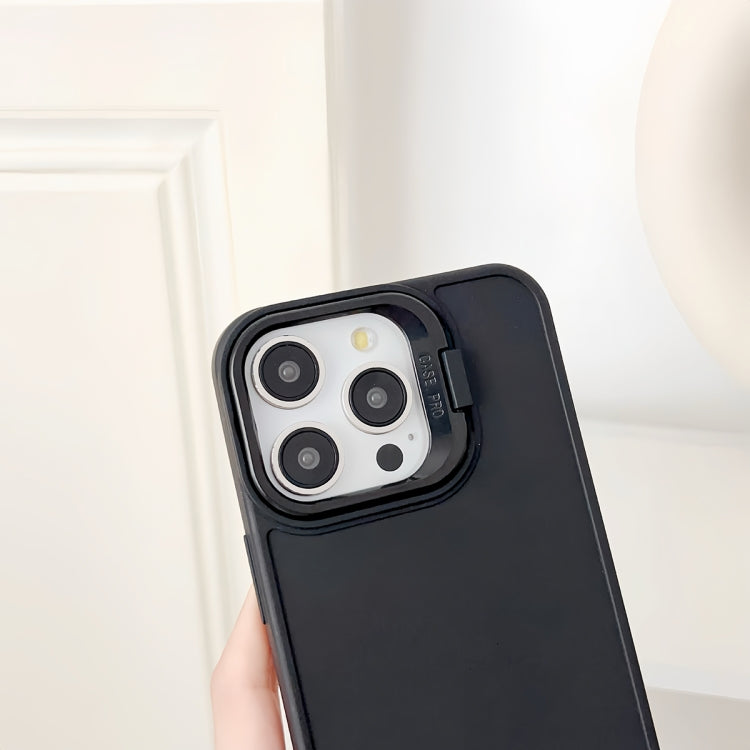 For iPhone 16 Pro Lens Frame Holder Shockproof Phone Case(Black) - iPhone 16 Pro Cases by PMC Jewellery | Online Shopping South Africa | PMC Jewellery | Buy Now Pay Later Mobicred