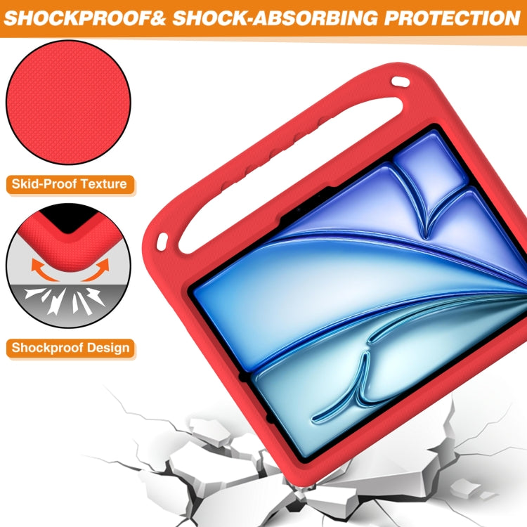 For iPad Air 11 / Pro 11 2024 Handle EVA Shockproof Tablet Case with Holder(Red) - iPad Air 11 2024 Cases by PMC Jewellery | Online Shopping South Africa | PMC Jewellery | Buy Now Pay Later Mobicred