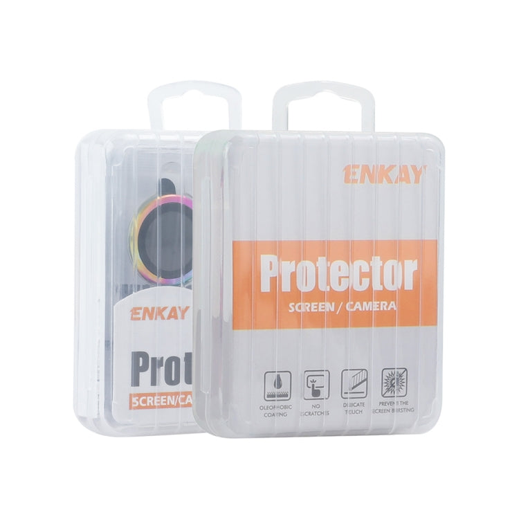 For iPhone 16 Pro / 16 Pro Max ENKAY Hat-Prince AR 9H Rear Lens Aluminium Alloy Tempered Glass Film(Black) - iPhone 16 Pro Tempered Glass by ENKAY | Online Shopping South Africa | PMC Jewellery | Buy Now Pay Later Mobicred