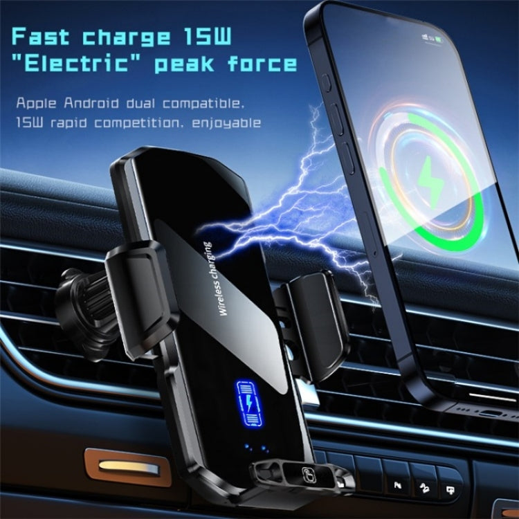 SD11 Car Mount Air Vent Phone Holder 15W Fast Charging Car Wireless Charger - Car Charger by PMC Jewellery | Online Shopping South Africa | PMC Jewellery | Buy Now Pay Later Mobicred