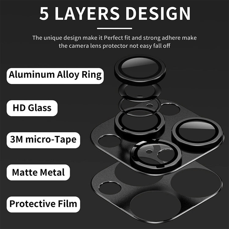 For iPhone 16 Pro / 16 Pro Max ENKAY Anti-reflection Camera Lens Aluminium Alloy Tempered Glass Film(Silver) - iPhone 16 Pro Max Tempered Glass by ENKAY | Online Shopping South Africa | PMC Jewellery | Buy Now Pay Later Mobicred